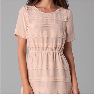 Broadway and Broome Blush Pink Silk Dress. Size 2.